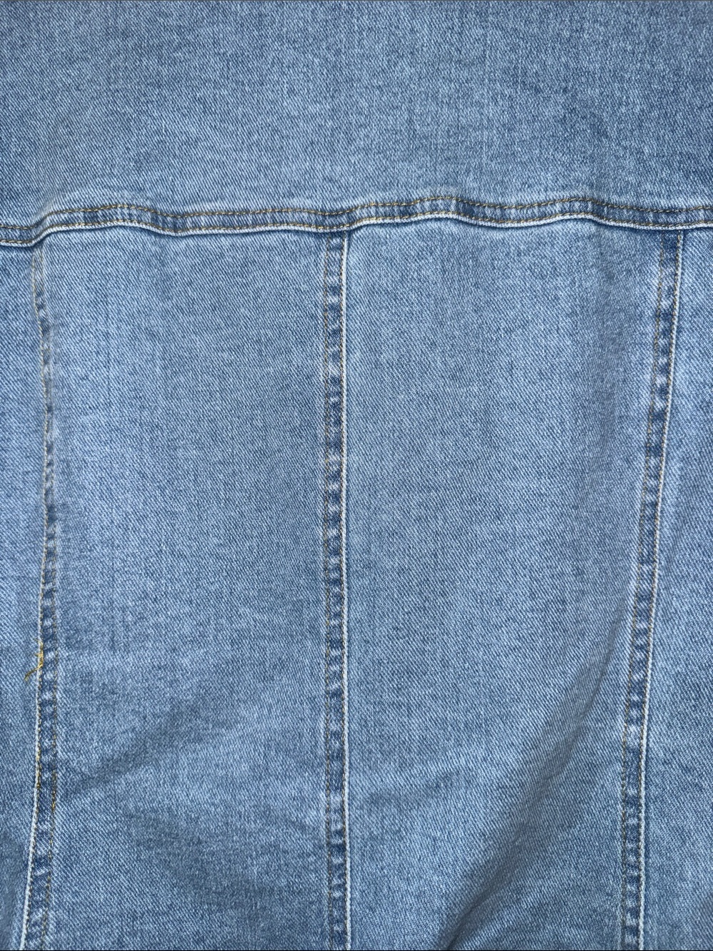 Boston Proper Light Blue Denim Double-Breasted Jean Jacket with Lace Cuffs - Picture 10 of 13
